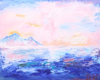 Artist: Vitaliy Bilichenko - Title: enjoyment of seascape - Medium: Oil Painting - Year: 2017