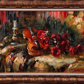 Andrey Figol: 'OLD MELODY', 2015 Oil Painting, Inspirational. Artist Description: Original paintingOLD MELODYby Figol Andrey Ukraine palet knife...