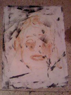 Rahmani Hacene: 'the Shroud of Marylin', 2013 Watercolor, Abstract. Artist Description:  abstract peace of work ...