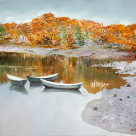 Golden Autumn In New England, Vladimir Volosov