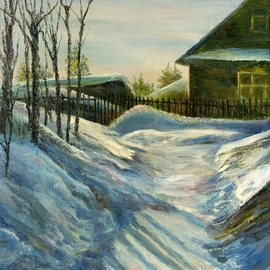 Vladimir Volosov: 'january', 1997 Oil Painting, Impressionism. Artist Description:  There is no doubt that visual art is a powerful medium.  It has the ability to inspire and to move us deeply.  Abstract art represents itself as a series of colorful spots, which do not illustrate reality, but show the unconscious artistic process.  The author s goal is ...