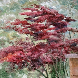 Vladimir Volosov: 'lendscape with red tree', 2010 Oil Painting, Landscape. Artist Description: My way to art was a lengthy one. Thirty years of strenuous scientific work on the front adge of modern physics given me  a deep knowledge of the laws of light and color that surround us, at different times of day and times of year. Only by gaining ...
