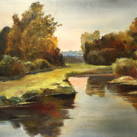 Vladimir Volosov: 'near the lake', 1994 Oil Painting, Impressionism. Artist Description:    The painting  will be sent in DuNEURNf tube. There is no doubt that visual art is a powerful medium. It has the ability to inspire and to move us deeply.When I create my piece, I wish to convey the emotions I feel for the scene or objects to ...