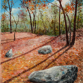 Vladimir Volosov: 'sunny autumn', 2023 Oil Painting, Landscape. Artist Description: When I create my piece, I wish to convey the emotions I feel for the scene or objects to the viewer. I want the viewer to be an active participant in my joy, melancholy, humor, nostalgia. To me, the process of creating a work is transcendental I am ...