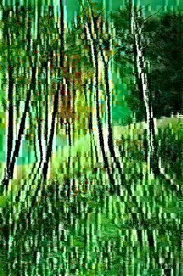 Artist: Vladimir Volosov - Title: sunny forest - Medium: Oil Painting - Year: 2018