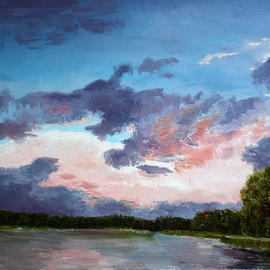Vladimir Volosov: 'twilight', 2023 Oil Painting, Impressionism. Artist Description: When I create my piece, I wish to convey the emotions I feel for the scene or objects to the viewer. I want the viewer to be an active participant in my joy, melancholy, humor, nostalgia. To me, the process of creating a work is transcendental I am ...