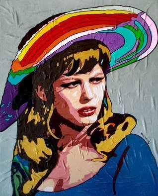 Vlado Vesselinov: 'claudia cardinale', 2018 Oil Painting, Famous People. This work is inspired by the great Italian actress and sex symbol Claudia Cardinale.The work was realized with author s technique with high quality French oil paints and high quality Italian acrylic paints.  The work has a certificate of authenticity.  Rich in many colors and great relief that gives ...