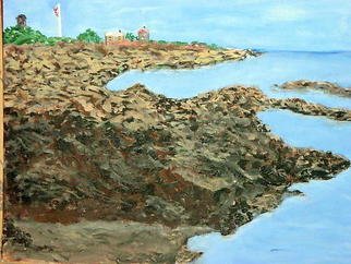 Vincent Sferrino: 'Kennebunkport Shoreline', 2006 Acrylic Painting, Landscape.  I painted this scene while on a vacation trip to Kennebunkport in Maine. ...