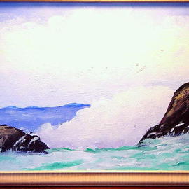 Vincent Sferrino: 'Raging Sea', 2002 Acrylic Painting, Seascape. Artist Description:  This was an early work  ...