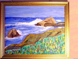 Artist: Vincent Sferrino - Title: Rocky Coastline - Medium: Acrylic Painting - Year: 2004