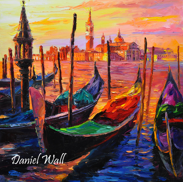 Daniel Wall  'Noiseless Venice', created in 2015, Original Printmaking Giclee.