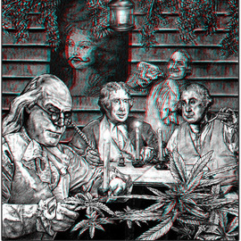 Mh Heintz: 'Founding Fathers 3D', 2009 Pencil Drawing, Activism. 