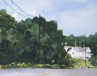 Kenneth Ware: 'downhill breeze', 2005 Watercolor, Landscape. 