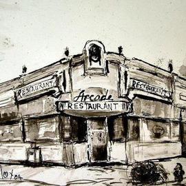 Wayne Wilcox: 'Arcade Restaurant Memphis', 2004 Other Drawing, Cityscape. 