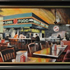 Wayne Wilcox: 'Dyers Afternoon', 2010 Oil Painting, Interior. Artist Description:  Dyers Beale Street Memphis   ...