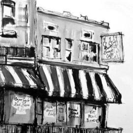 Wayne Wilcox: 'Rum Boogie  Memphis', 2004 Other Drawing, Cityscape. Artist Description: Rum Boogie Cafe on Beale Street in Memphis...