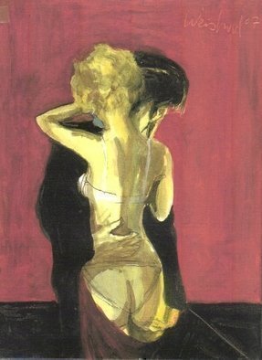 Artist: Harry Weisburd - Title: BIG HUG BLONDE - Medium: Watercolor - Year: 2007