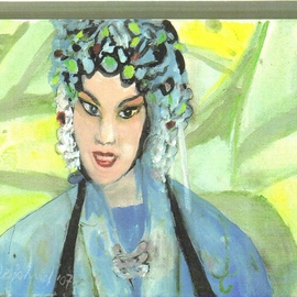 Chinese Opera Singer in Blue By Harry Weisburd