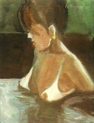Artist: Harry Weisburd - Title: Liz In Hot Tub - Medium: Watercolor - Year: 2006