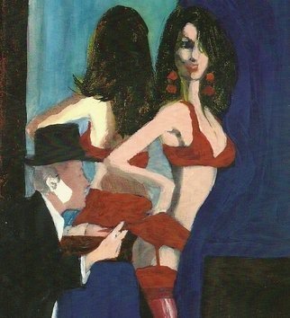 Harry Weisburd: 'Myths  Judgement of Paris 3D', 2010 Watercolor, Mythology.     Myths female , erotic, figurative, realism , 3D man, male                                              ...