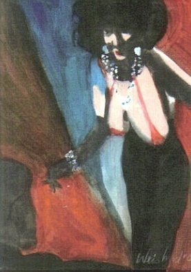 Artist: Harry Weisburd - Title: Night Club Stripper - Medium: Watercolor - Year: 2010