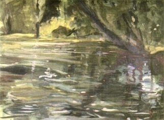 Artist: Harry Weisburd - Title: Pond  Reflection - Medium: Acrylic Painting - Year: 2004