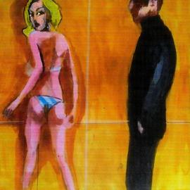 artists and blonde model By Harry Weisburd