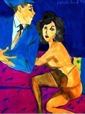Harry Weisburd: 'homage to egon schiele', 2018 Watercolor, Nudes. Homage to Egon Schiele...