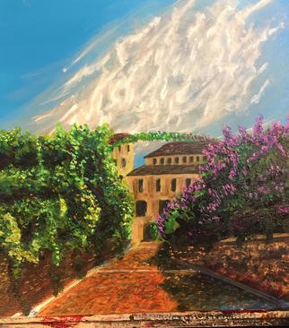 Mark Smith: 'passage tuscany', 2018 Acrylic Painting, Cityscape. Tuscany alley...