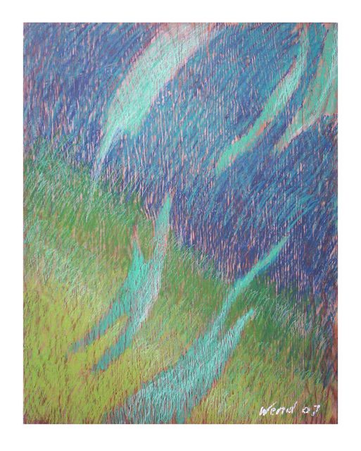 Artist Daniel Wend. 'Sprites Ascending' Artwork Image, Created in 2008, Original Pastel Oil. #art #artist