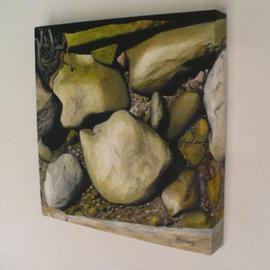 Peter Winberg: 'Close up of stones 3', 2009 Oil Painting, Still Life. Artist Description:  Motif from a photo taken by me ...