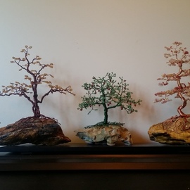 beaded wire tree bonsai By Ana Wezeman