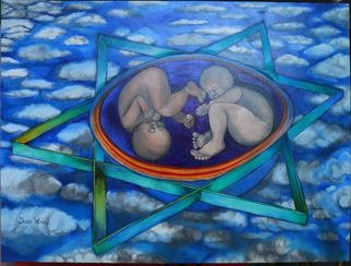 Dana Wodak: 'Yin Yang symbol', 2014 Oil Painting, Comics.  spiritual cosmic univers art realistic oilpaintings in thin layers of colourfineart ...