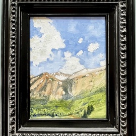 Henry Woody Lindenmeyr: 'Whetstone Mt Snippet', 2013 Oil Painting, Mountains. Artist Description: This framed oil on canvas depicts a piece of the grand Whetstone mountain, which stands outside of Crested Butte, CO.  I love the transitioning of seasons and this is from spring to summer even though it is toward the end of June Often is the case in the ...