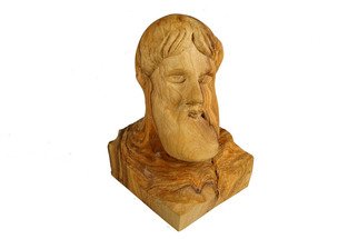 Kir Asariotis: 'zeus', 2014 Wood Sculpture, Mythology.   zeus ancient Athenian god. carving olive wood   ...