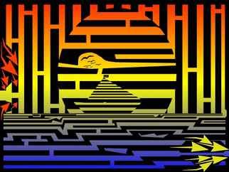 Yanito Freminoshi: 'Sunrise Sailing Maze', 2013 Digital Drawing, Boating.  Enjoy the sunrise sailing maze, by Yanito Freminoshi. This maze op art master piece of Sunrise Saling is a functional maze with solution that can be found here . The maze is very similar to several...