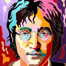 Yosef Reznikov: 'portrait of john lennon', 2020 Mixed Media, Portrait. Artist Description: The pop art portrait is the most original gift.  The first images of pop art appeared in the early 60s, they combined mass culture and artistic creation.  Pop art as a movement originated in the works of British artists Joe Tilson, Peter Blake and Richard Smith.  They painted ...