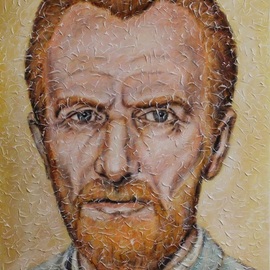 Yosef Reznikov: 'vincent van gogh', 2020 Mixed Media, Portrait. Artist Description: Portrait of Van Gogh.Van Gogh s portraits figure prominently in the history of world painting.  A significant part of them was written in the 1880s- 1890s, that is, just at the time when the famous artist was going through a very controversial period of creativity on the ...