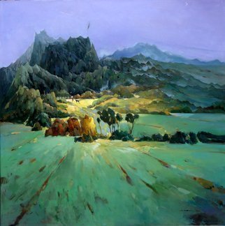 Artist: Jinsheng You - Title: chinese rural scenery 253 - Medium: Oil Painting - Year: 2017