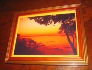 Andrew Young: 'Sunset at Red Island Croatia very colorful artwork', 2013 Mixed Media, Travel.           This art will add a great beauty to your home, office or work place. This piece of art will come without frame. 8. 27