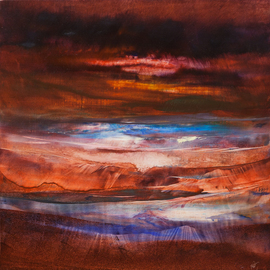 Nicholas Down: 'Autumn Layers', 2009 Oil Painting, Abstract Landscape. Artist Description:  Oil ln Gesso                 ...