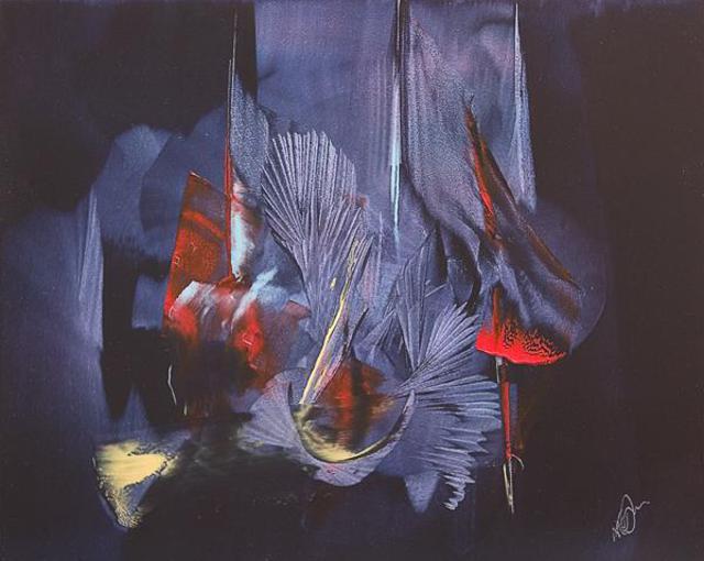Artist Nicholas Down. 'Night Heron' Artwork Image, Created in 2004, Original Painting Acrylic. #art #artist