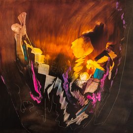 Nicholas Down: 'Spirit Meeting', 2014 Oil Painting, Abstract Landscape. Artist Description:   Oil on Gesso Panel                                                                         ...