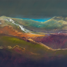 Nicholas Down: 'Storm Clearing', 2014 Oil Painting, Abstract Landscape. Artist Description:  Oil on Gesso Panel...