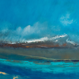 Nicholas Down: 'Waking the Depths', 2015 Oil Painting, Abstract Landscape. Artist Description:  Oil on Gesso Panel...