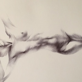 Yuriy Ivashkevych: 'dancer', 2018 Pen Drawing, nudes. Artist Description: From my serie aEURoe Ballet dancer aEURoe...