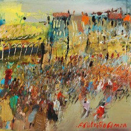 Ilgvars Zalans: 'amsterdamm', 2006 Oil Painting, Cityscape. Artist Description:  oil canvas perfect amsterdam ...