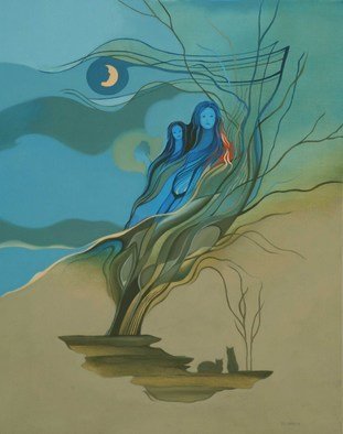 Artist: Terry Zarate - Title: Wood Nymphs - Medium: Oil Painting - Year: 2008
