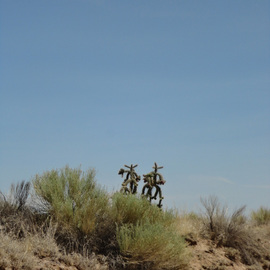 Rickie Dickerson: 'Cactus Cowboys', 2012 Color Photograph, Abstract Landscape. Artist Description:  I was driving down a dirt road in New Mexico, minding my own business, when I spied these two. Uncanny. . .   ...