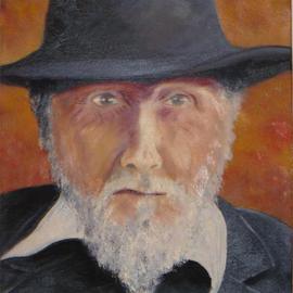 Rickie Dickerson: 'Ezra Pound 2', 2000 Oil Painting, Portrait. Artist Description: I admire Ezra Pound. His story is fascinating and his face draws me....